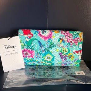 NWT Vera Bradley Little Mermaid Large Trifold Wallet